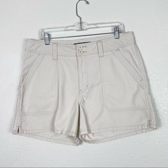Vintage y2k High Sierra Cream Denim Utility Shorts - Picture 1 of 4